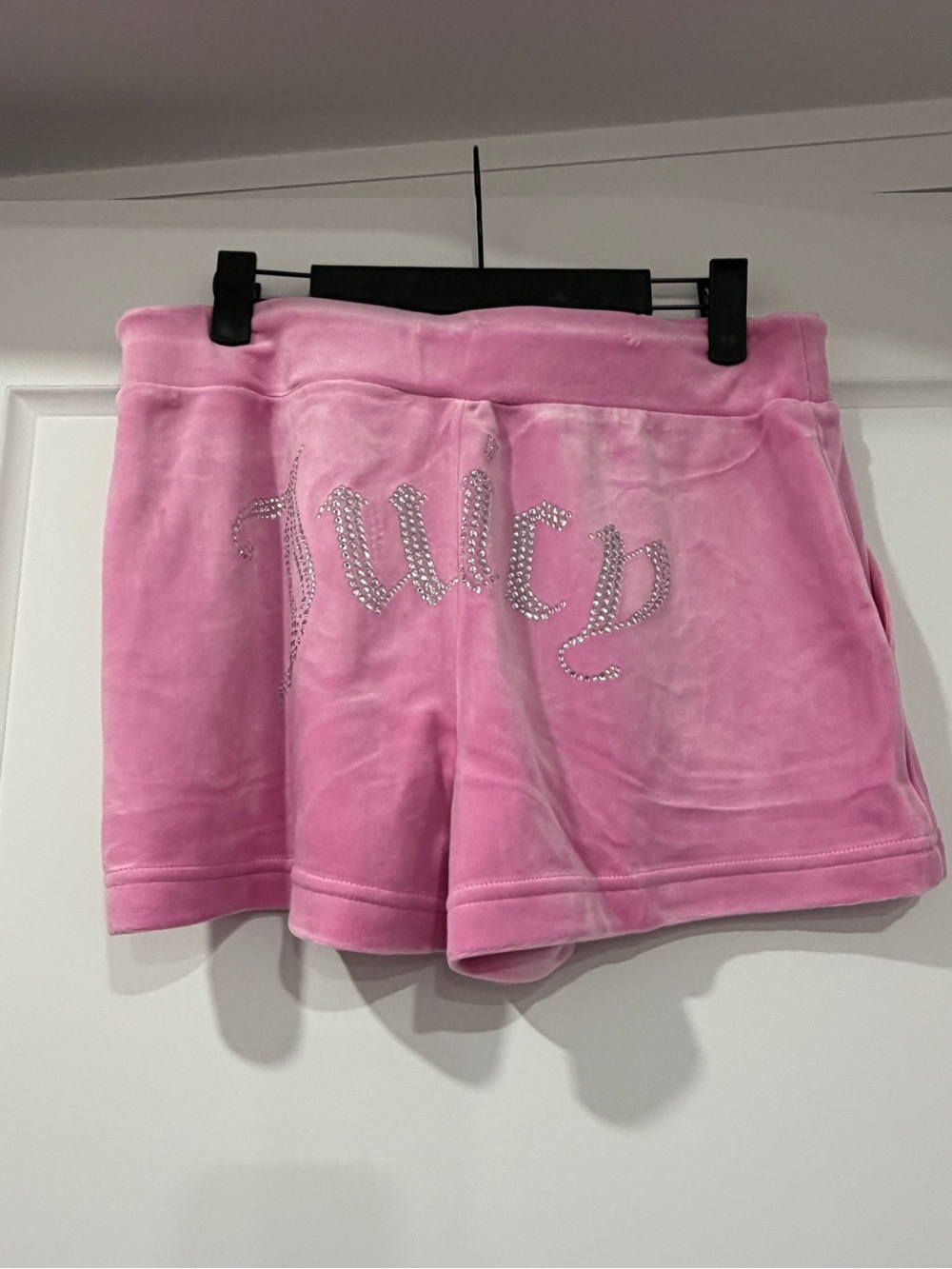 Juicy Couture Pink Velour Drawstring Shorts
